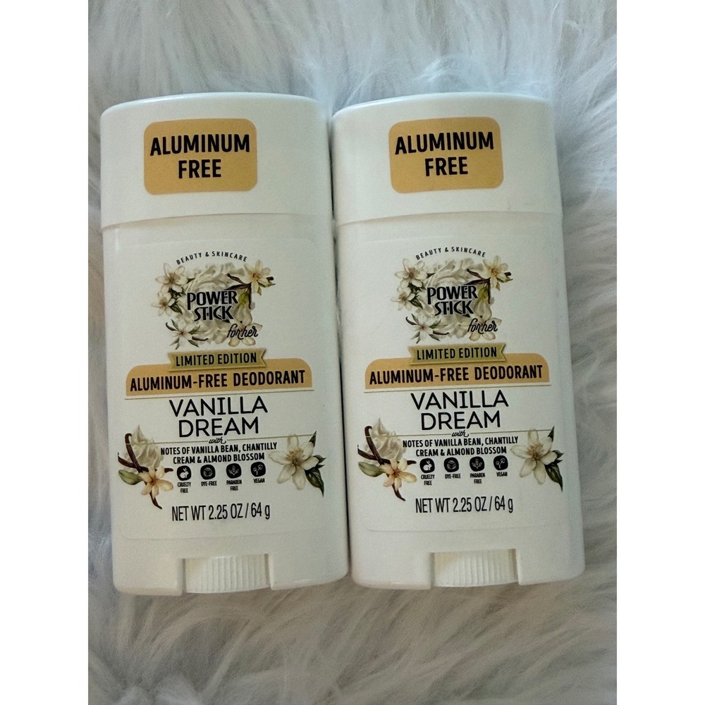 Power Stick For Her Vanilla Dream Aluminum Free Deodorant 2.25oz 2 Pack Limited